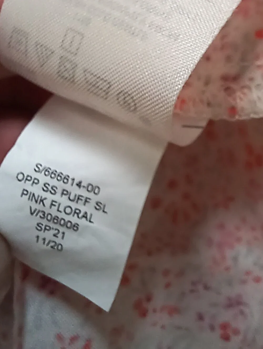 BANANA REPUBLIC Pink Floral Sundress Cotton Puff Sleeve Print Cottagecore Size M - Picture 11 of 12